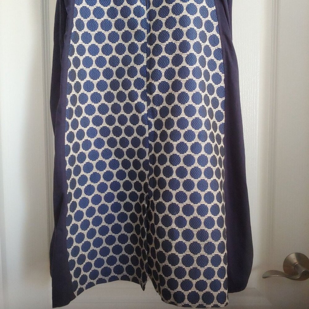 eShakti Womens Office Work Business Dress Polka Dot Mature Dress Navy 3X - Picture 10 of 14